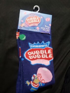 🤯3/$12 Double Bubble Gum Crew Socks New Unisex